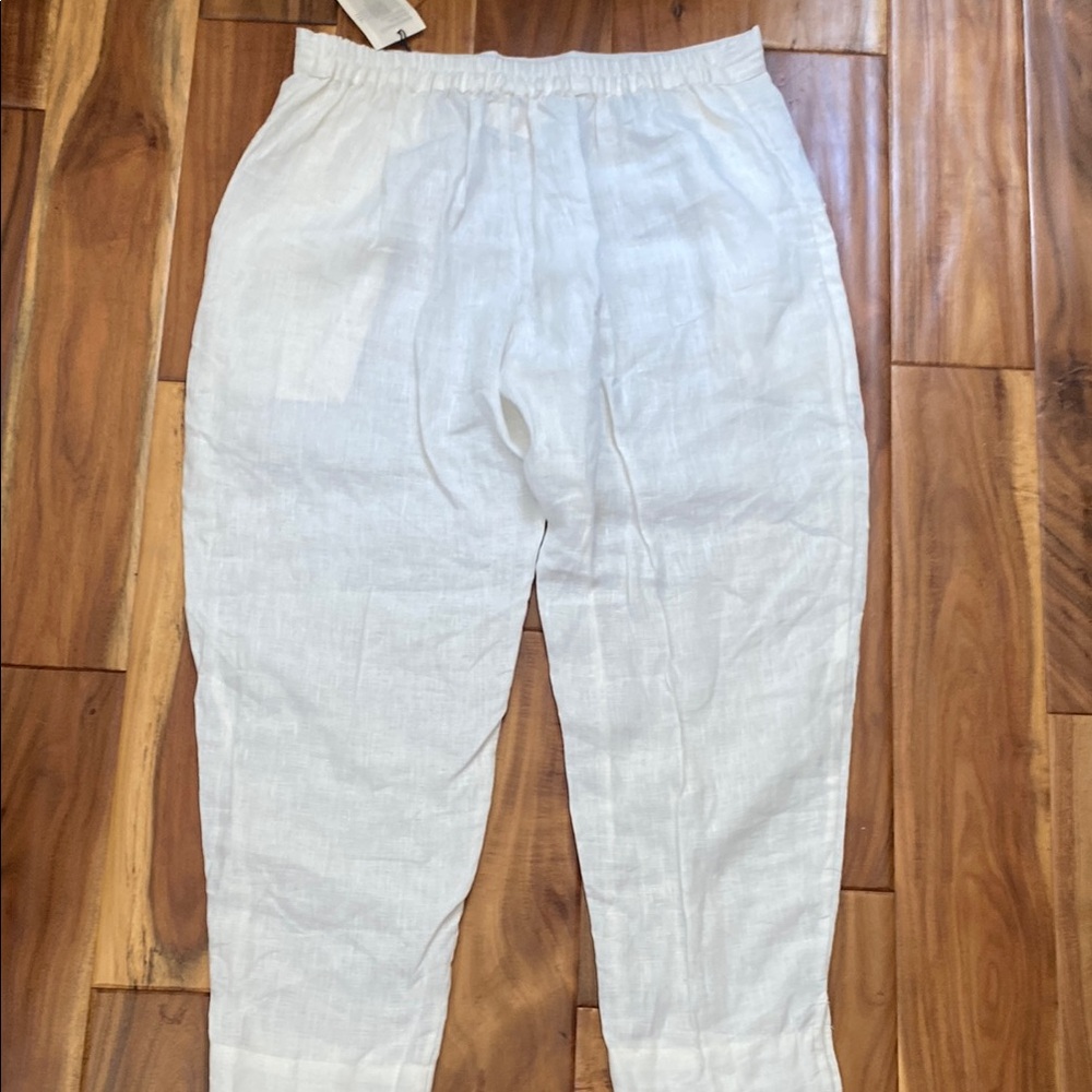 Cream linen pants - Picture 2 of 4